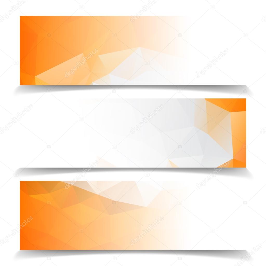 Abstract Orange banners set