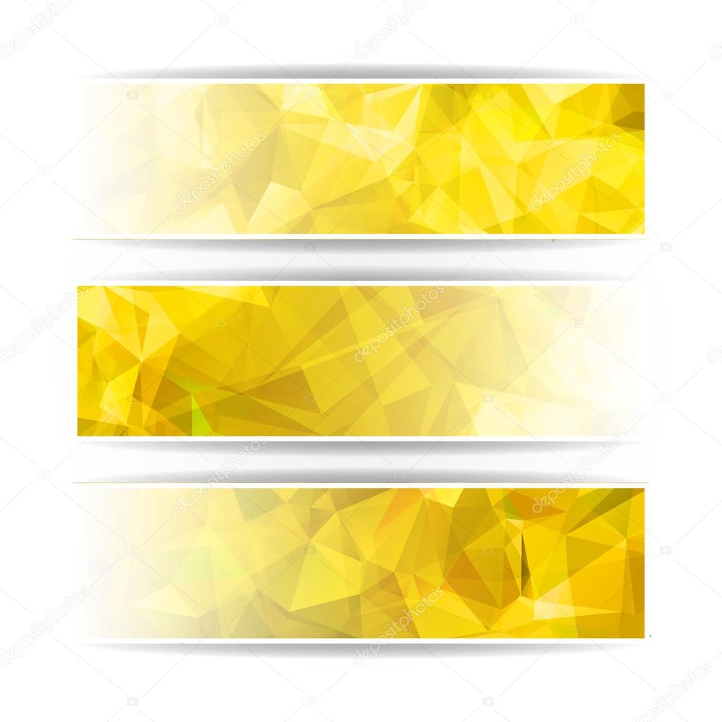 Abstract Yellow banners set