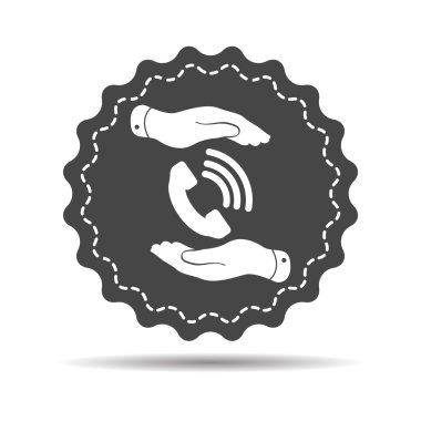 iki el telefon simgesi korumak 