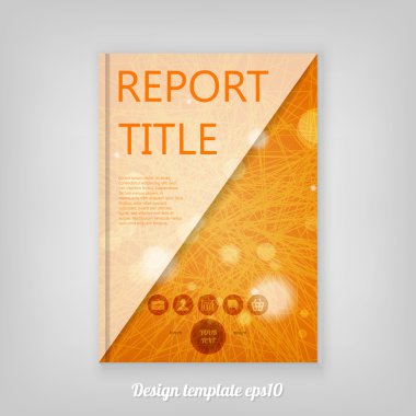 Turuncu geometrik raporu kapak