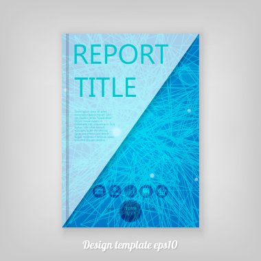 Mavi geometrik raporu kapak 