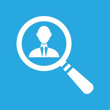 işadamı simgesi olan büyüteç