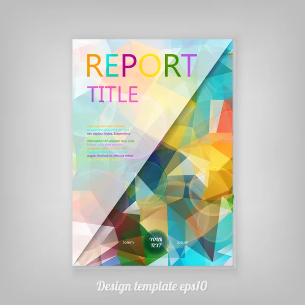 Corporate colorful geometric Brochure Template — Stock vektor