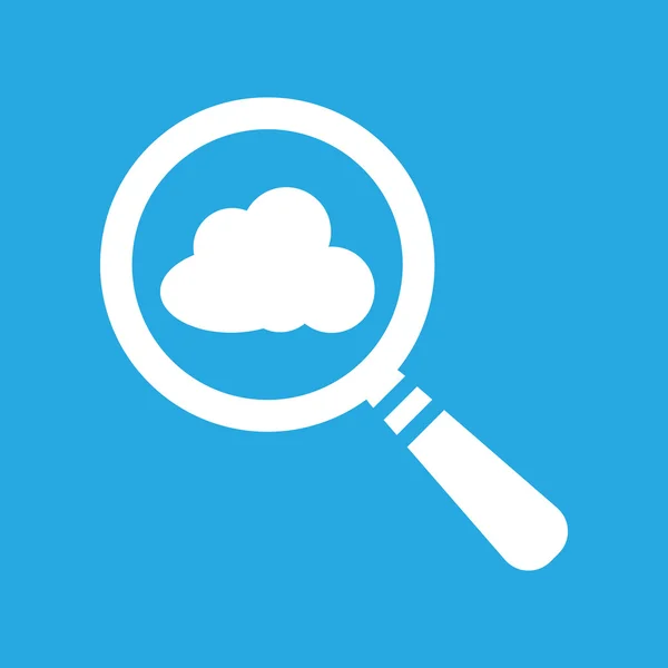 Magnifying glass with cloud icon — Stock Vector