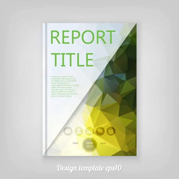Corporate triangular polygons Brochure Template — Stock Vector