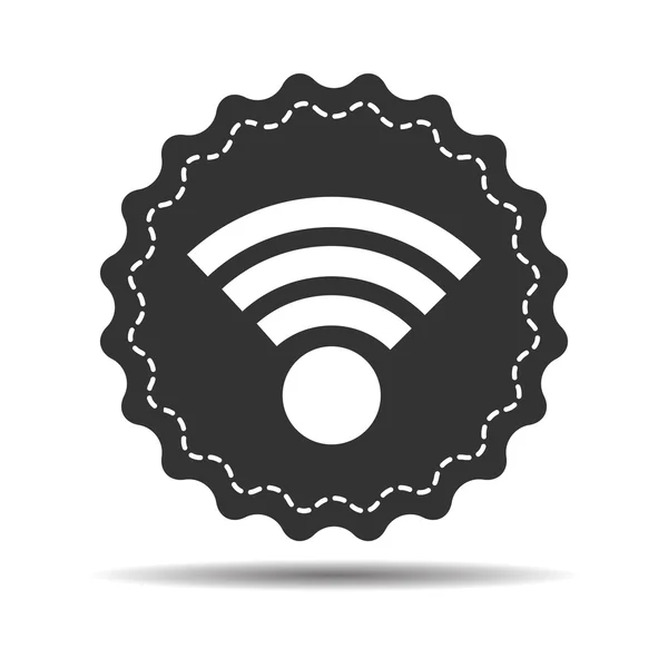 Icono wifi negro — Archivo Imágenes Vectoriales