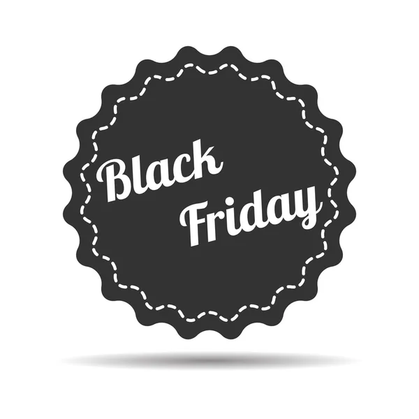 Black Friday round icon — Stock Vector