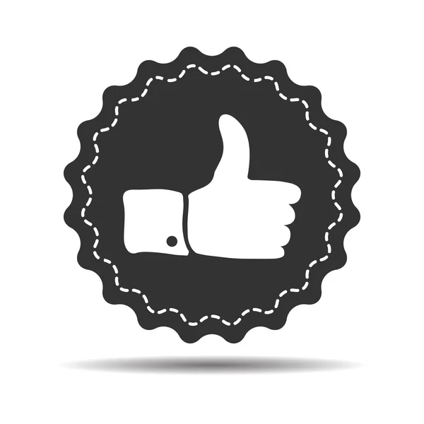Flat Thumbs up sign — Stock Vector