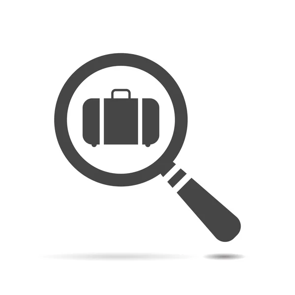 Search icon with portfolio briefcase — Stock vektor