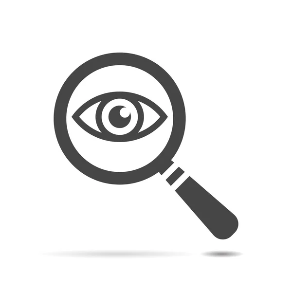 Eye with a magnifying glass icon — Stock vektor