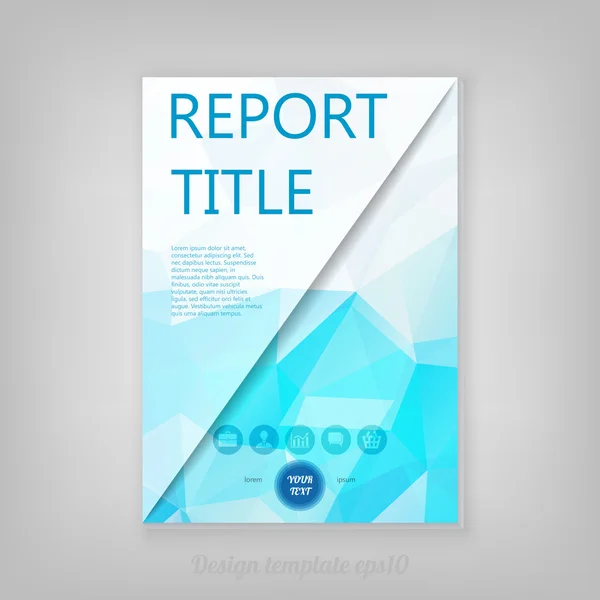 Corporate blue geometric Brochure Template — Stock vektor