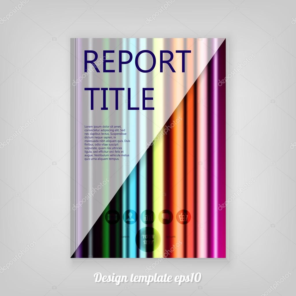 corporate rainbow colored brochure template stock vector rainbow template