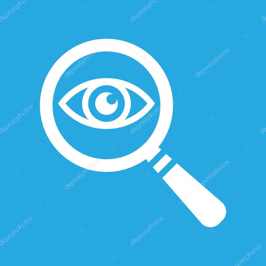 Icon eye with a magnifying glass 