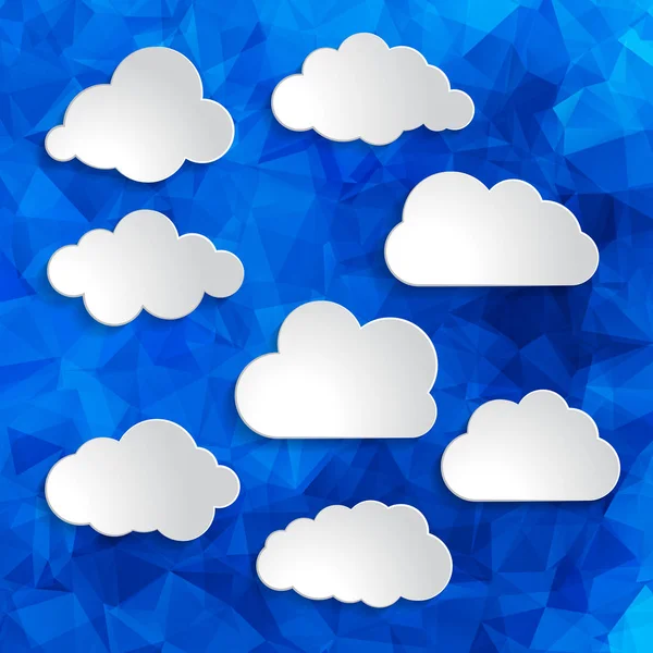 Diseño de nubes icono — Vector de stock