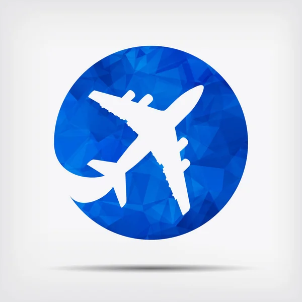 Design of airplane icon — Stock Vector