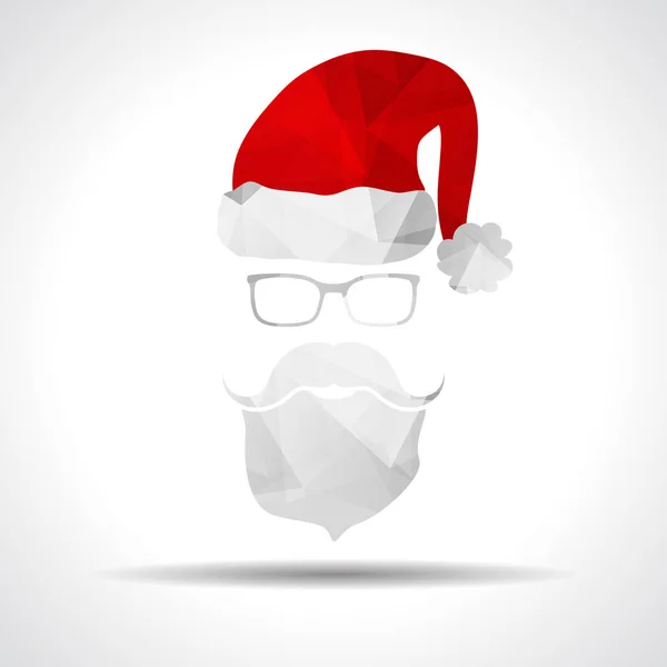 Santa Claus obličej ikona — Stockový vektor