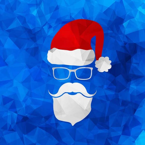 Santa Claus ansikte ikon — Stock vektor