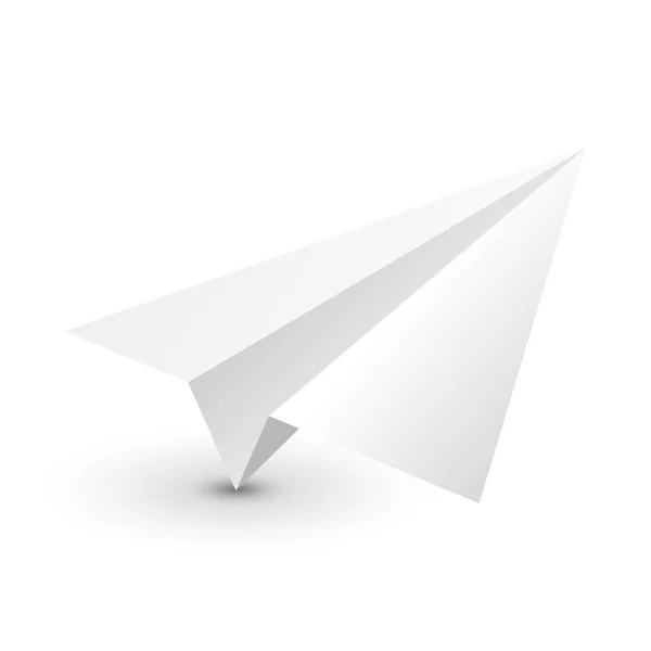 Paper plane isolated on a white background — Stock Vector