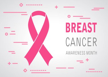 Meme Kanseri Bilinçlendirme ay Pembe bant simgesi