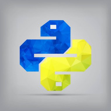 Python arka plan üzerinde izole simgesi