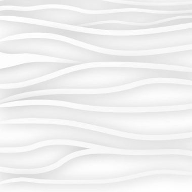 Beyaz doku. Dalgalı arka plan. İç cephe dekorasyon. 3D vektör paneli desen. Özet satırları.