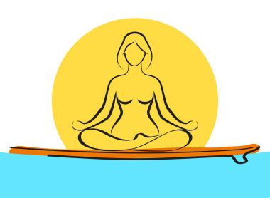 Kadın yoga poz rahatlatıcı 