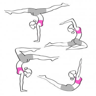 zarif kadın yoga teşkil etmektedir