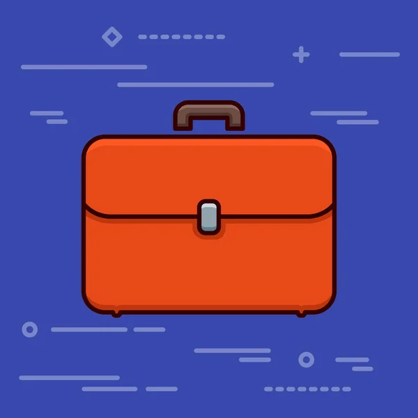 Orange case icon on a blue — Stock Vector