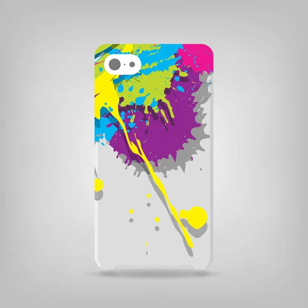 Cute Grunge Illustration Phone Case Back — Stock Vector