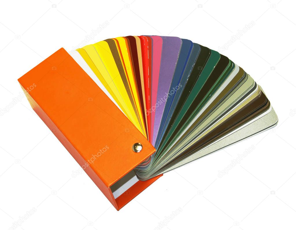 RAL sample colors catalogue on a white background