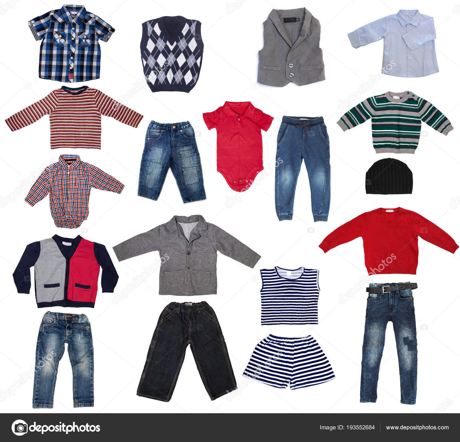 Moda Ropa Bebe Masculina Moderna Collage Conjunto Nino Nino Desgaste Ilustracion de stock 193552684 de sommersby