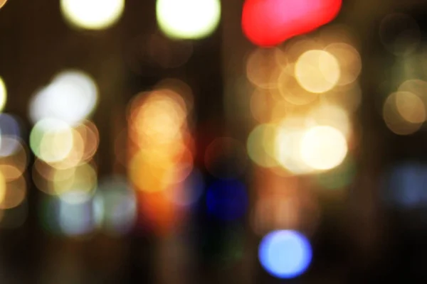 Barevné Osvětlení Nočních Světel Městech — Stock fotografie