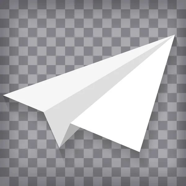 Damalı Zemin Üzerine Beyaz Kağıt Uçak — Stok fotoğraf