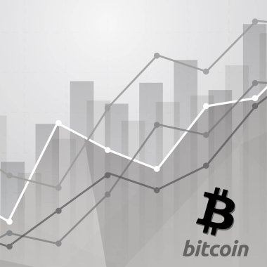 çeşitli görselleştirme grafikler gösteren bitcoin cryptocurrency istatistik grafik