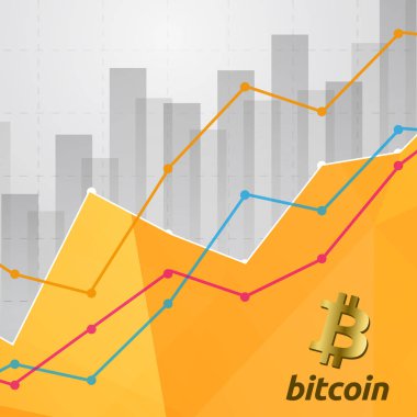 çeşitli görselleştirme grafikler gösteren bitcoin cryptocurrency istatistik grafik