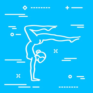 yoga poz siluet zarif kadın