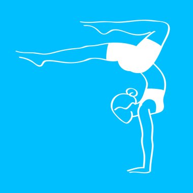 yoga poz siluet zarif kadın