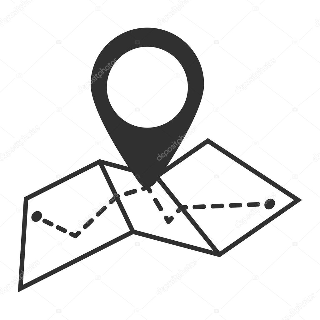 Map icon in trendy flat style isolated on white background. Symbol for your web site design, logo, app, UI. Vector illustration, EPS