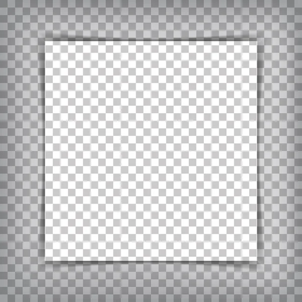 Placa Transparente Com Sombra Sobre Fundo Chequered —  Vetores de Stock