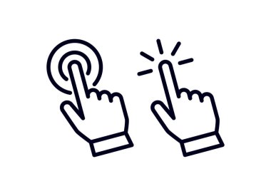 El işaretçisi ya da imleç faresinin doğrusal simgeye tıklaması