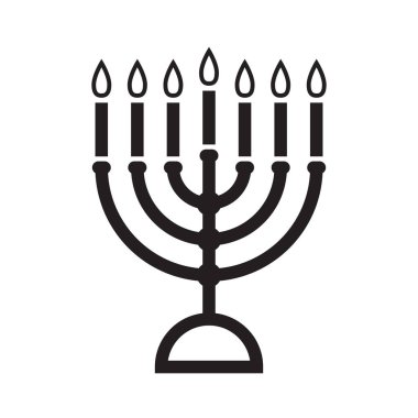 Yedi mum için mum tutucu (menorah simgesi)