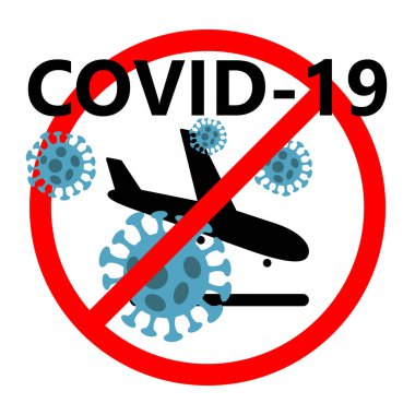 Covid-19 Corona Virüsü Hastalığı 2019, Novel Coronavirus (2019-ncov), üzerinde pnömoni taşıyıcıları bulunan düz iniş uçağı kırmızı işaretle çizilmiştir.