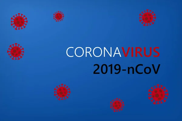 Modèle Souche Virus Abstarct Nouveau Coronavirus 2019 Ncov Avec Texte — Image vectorielle