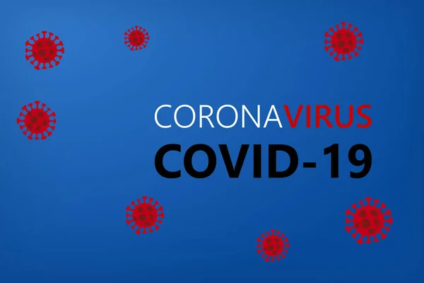 Modèle Abrégé Souche Virale Nouveau Coronavirus Covid Avec Texte Wuhan — Image vectorielle