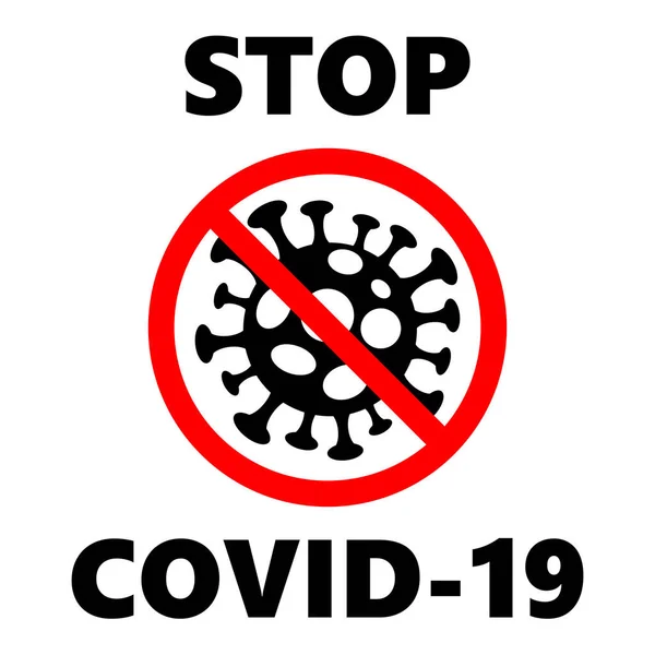 Stop Covid Symbol Novel Coronavirus 2019 Ncov Abstraktní Virus Kmen — Stockový vektor