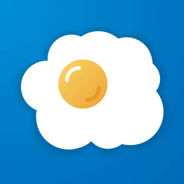 Gebratene Eier Auf Blauem Hintergrund — Stockvektor