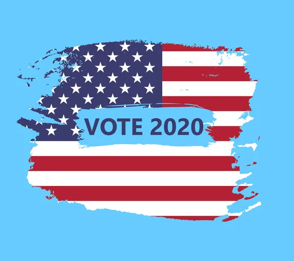 在2020年大选中以抽象的美国国旗的形式出现的横幅 — 图库矢量图片