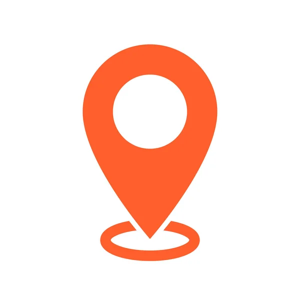 Orange Gps Global Icône Localisation Navigation Symbole Carte Panneau Localisation — Image vectorielle