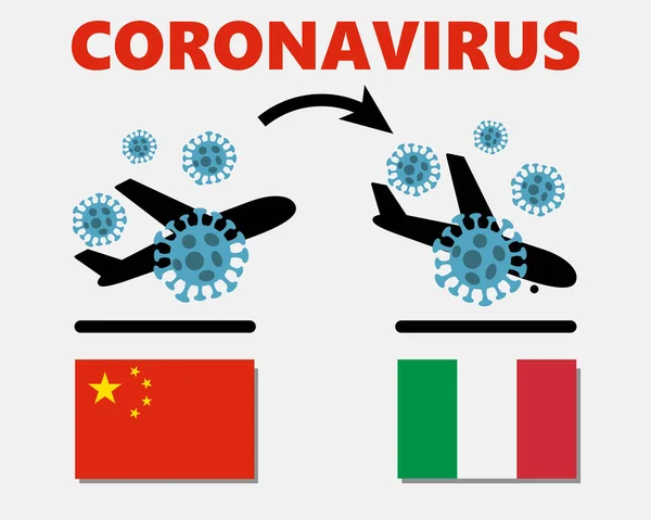 Powieść Corona Virus Disease Covid 2019 Ncov Ikona Wylotu Chin — Wektor stockowy