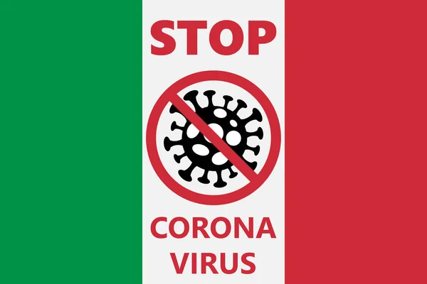 Stcovid Италии Novel Coronavirus 2019 Ncov Модель Abstrab Virus Novel — стоковый вектор